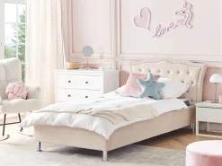 Fashion Beliani Sanky Sametti Beige 90 X 200 Cm Metz