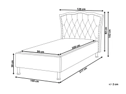 Fashion Beliani Sanky Sametti Beige 90 X 200 Cm Metz