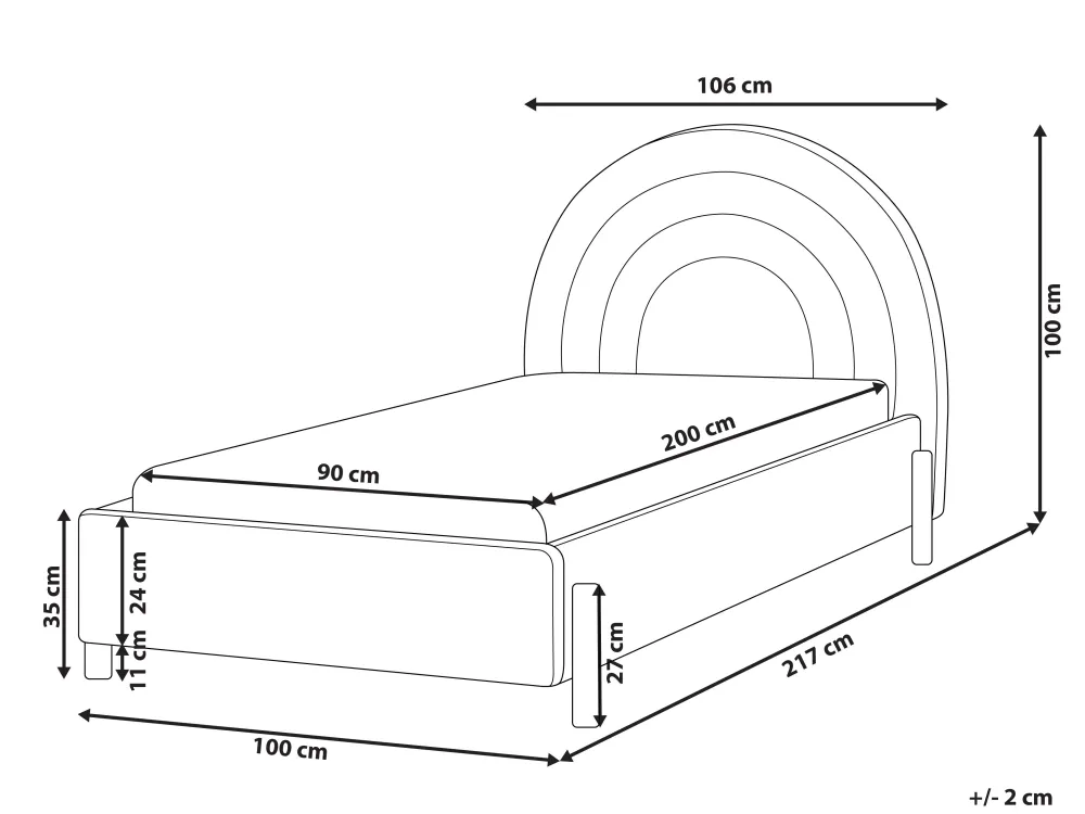 Fashion Beliani Sanky Sametti Beige 90 X 200 Cm Anet