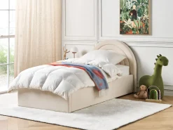 Online Beliani Sanky Sametti Säilytystila Beige 90 X 200 Cm Anet