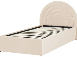 Online Beliani Sanky Sametti Säilytystila Beige 90 X 200 Cm Anet