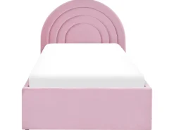 Lastenhuone<Beliani Sanky Sametti Säilytystila Vaaleanpunainen 90 X 200 Cm Anet