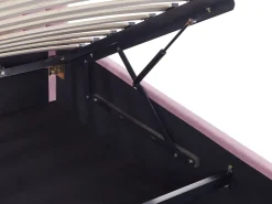 Lastenhuone<Beliani Sanky Sametti Säilytystila Vaaleanpunainen 90 X 200 Cm Anet