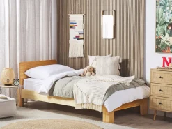 Sängyt<Beliani Sanky Vaalea Puu 90 X 200 Cm Royan