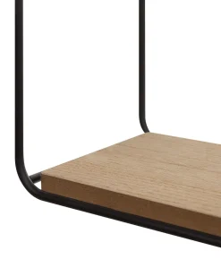 Sale Beliani Seinahylly 5 Hyllya Metalli Musta/Vaalea Puu 4 Kpl Brito