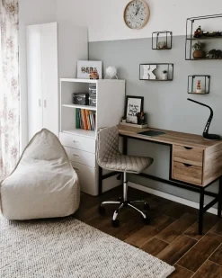 Sale Beliani Seinahylly 5 Hyllya Metalli Musta/Vaalea Puu 4 Kpl Brito