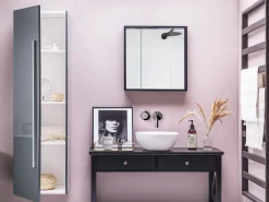 Säilytys<Beliani Seinakaappi 4 Hyllya Harmaa Mataro