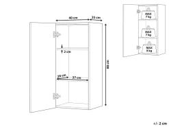 Clearance Beliani Seinakaappi 3 Hyllya Musta Bilbao