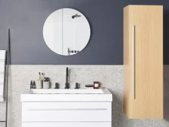 Hot Beliani Seinakaappi 4 Hyllya Vaalea Puu Mataro