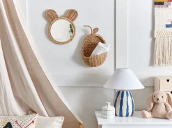 Fashion Beliani Seinakoriste Omena Rottinki Luonnonvari 40 X 24 Cm Makonde