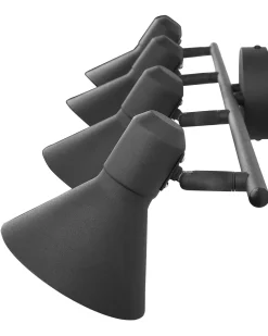 New Beliani Seinavalaisin 4 Polttimoa Metalli Musta/Kulta Mersey