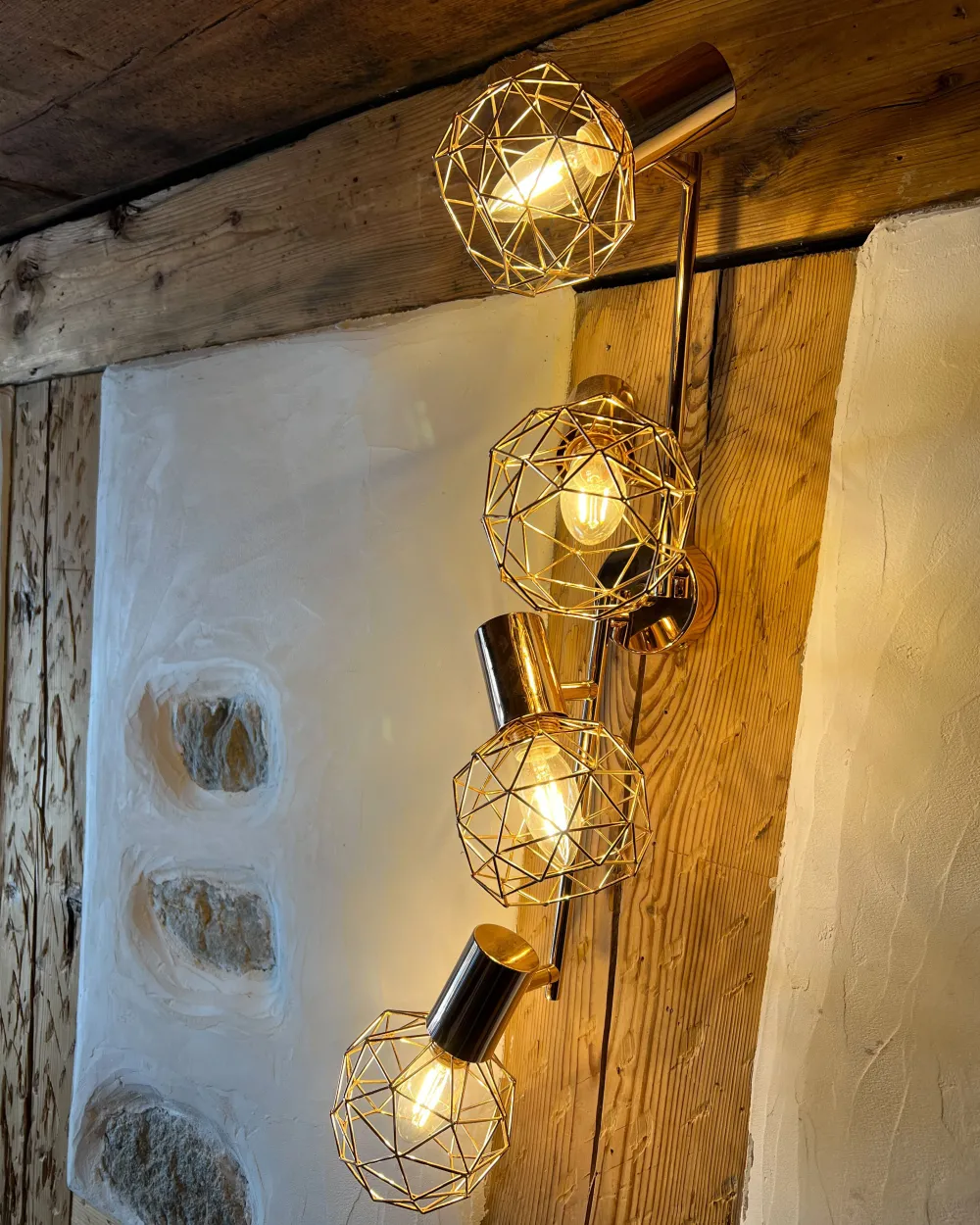 Valaisimet<Beliani Seinavalaisin 4 Polttimoa Metalli Kupari Chenab