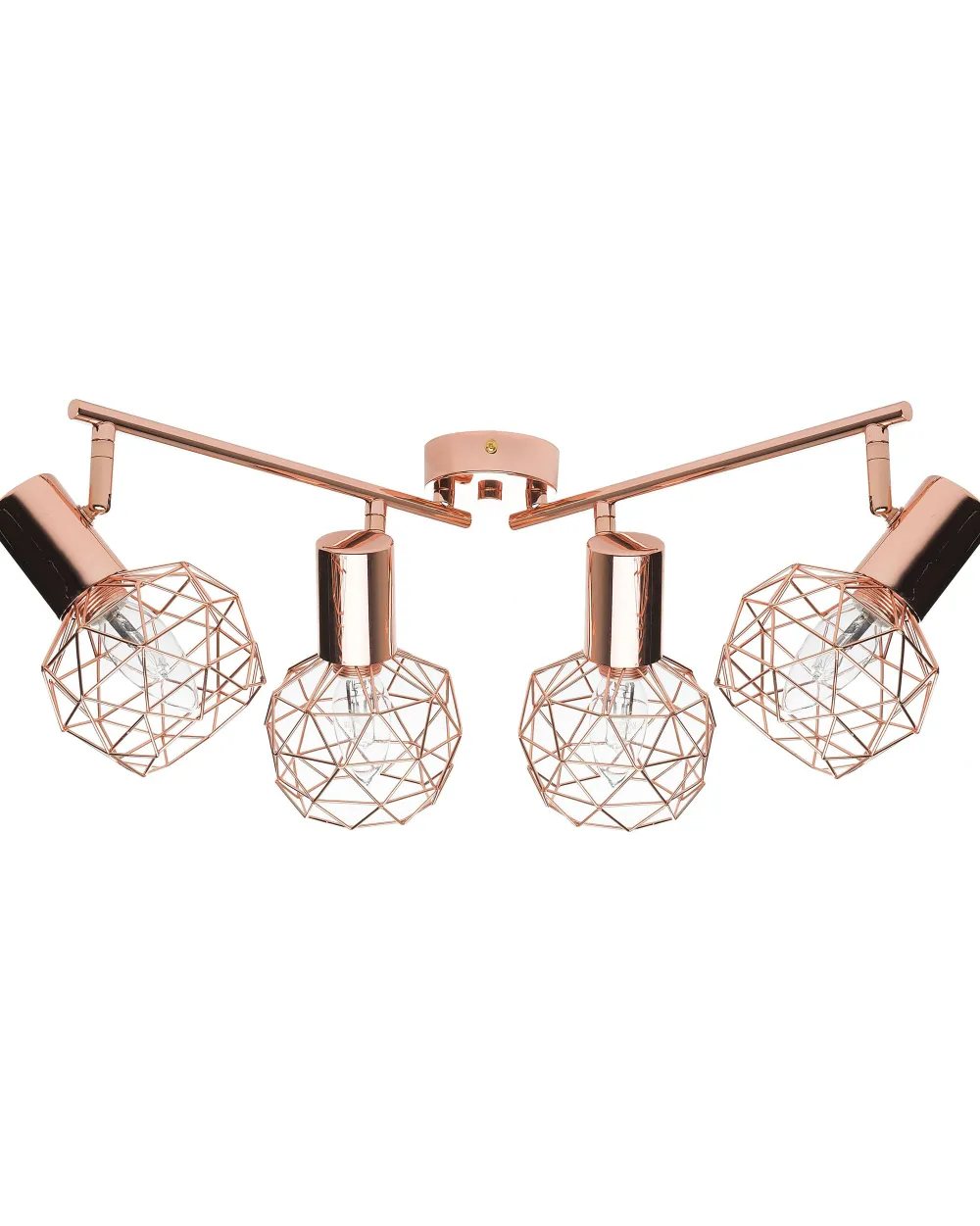 Valaisimet<Beliani Seinavalaisin 4 Polttimoa Metalli Kupari Chenab