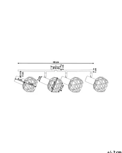Valaisimet<Beliani Seinavalaisin 4 Polttimoa Metalli Kupari Chenab