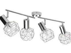 Valaisimet<Beliani Seinavalaisin 4 Polttimoa Metalli Hopea Chenab