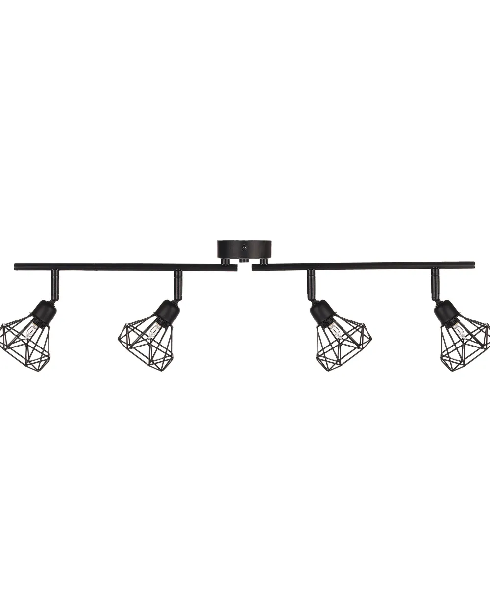 Valaisimet<Beliani Seinavalaisin 4 Polttimoa Metalli Musta Erma