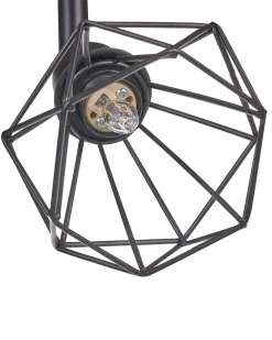 Valaisimet<Beliani Seinavalaisin 4 Polttimoa Metalli Musta Erma