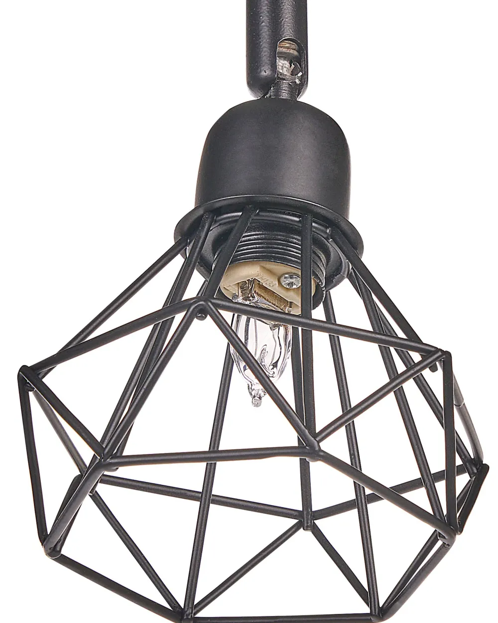 Valaisimet<Beliani Seinavalaisin 4 Polttimoa Metalli Musta Erma