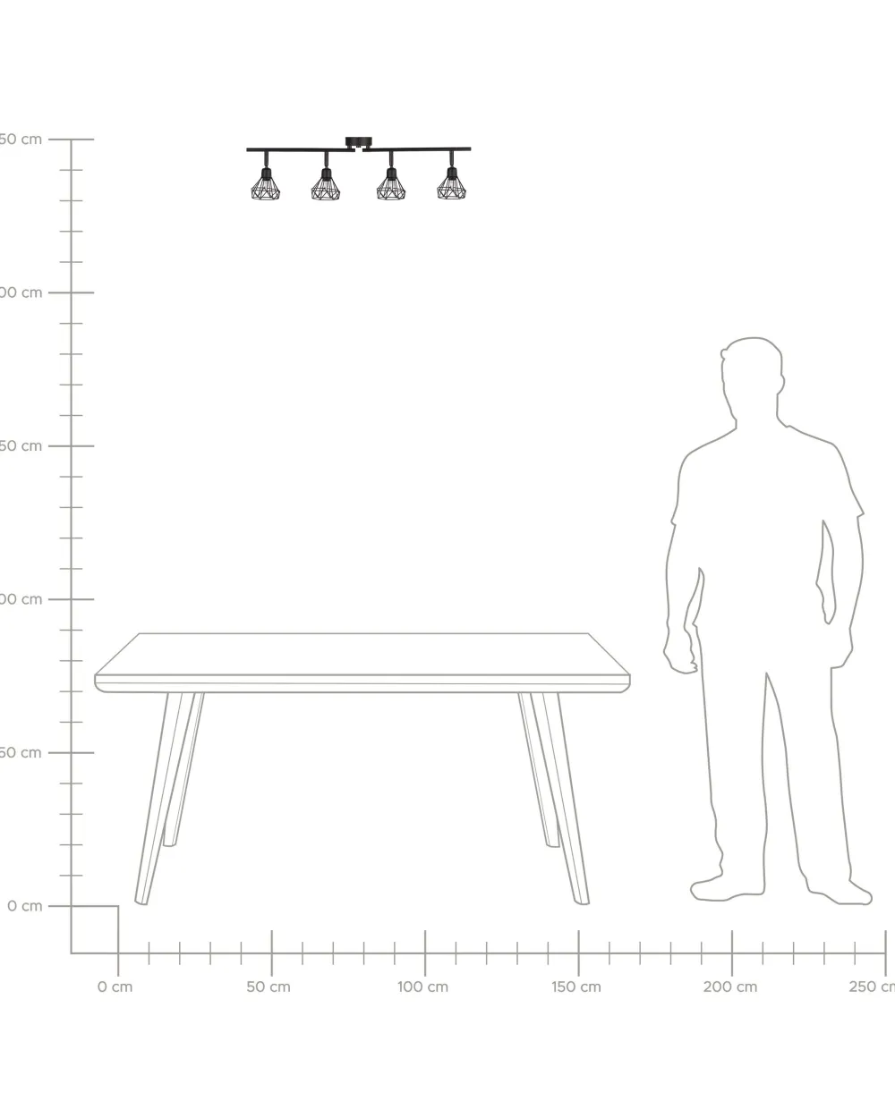 Valaisimet<Beliani Seinavalaisin 4 Polttimoa Metalli Musta Erma