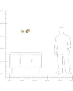 Valaisimet<Beliani Seinavalaisin 2 Polttimoa Teras Kulta Ramis