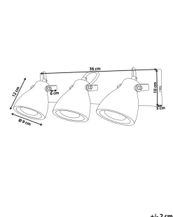 Cheap Beliani Seinavalaisin 3 Polttimoa Betoni Vaaleanharmaa Mistago