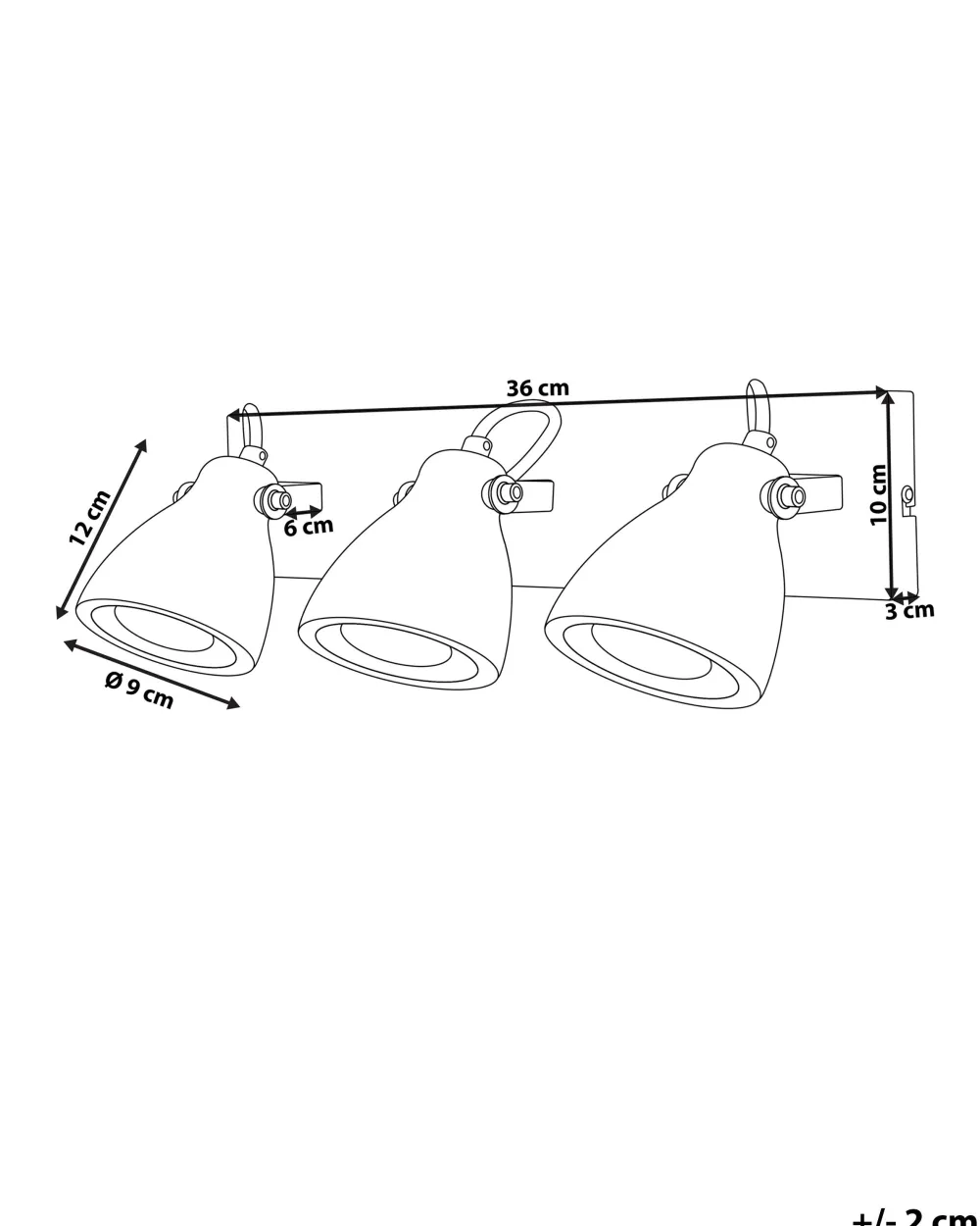 Cheap Beliani Seinavalaisin 3 Polttimoa Betoni Vaaleanharmaa Mistago
