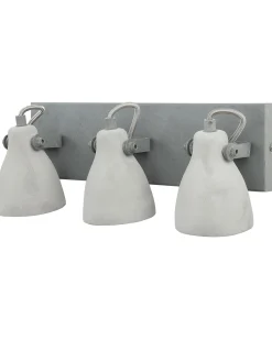Cheap Beliani Seinavalaisin 3 Polttimoa Betoni Vaaleanharmaa Mistago