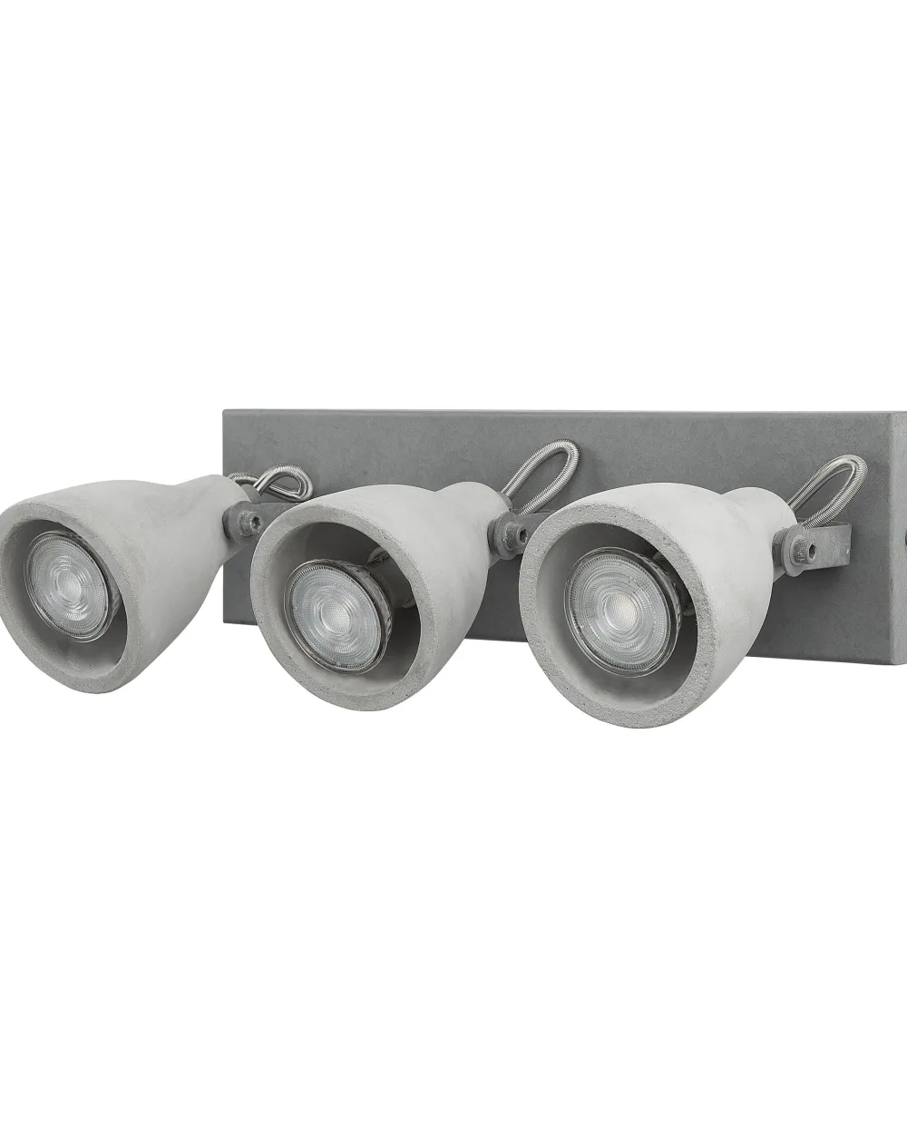 Cheap Beliani Seinavalaisin 3 Polttimoa Betoni Vaaleanharmaa Mistago