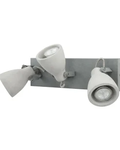 Cheap Beliani Seinavalaisin 3 Polttimoa Betoni Vaaleanharmaa Mistago