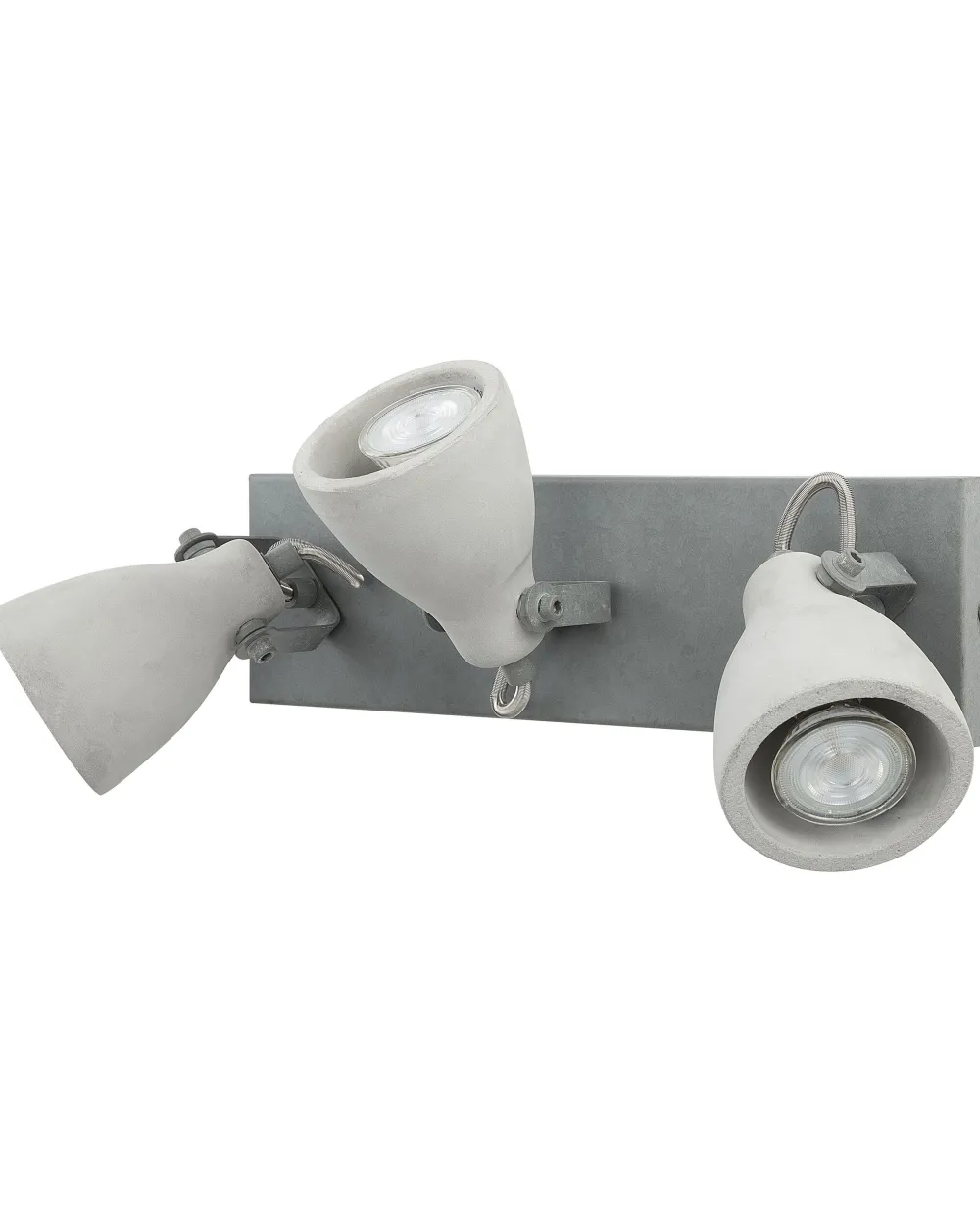 Cheap Beliani Seinavalaisin 3 Polttimoa Betoni Vaaleanharmaa Mistago