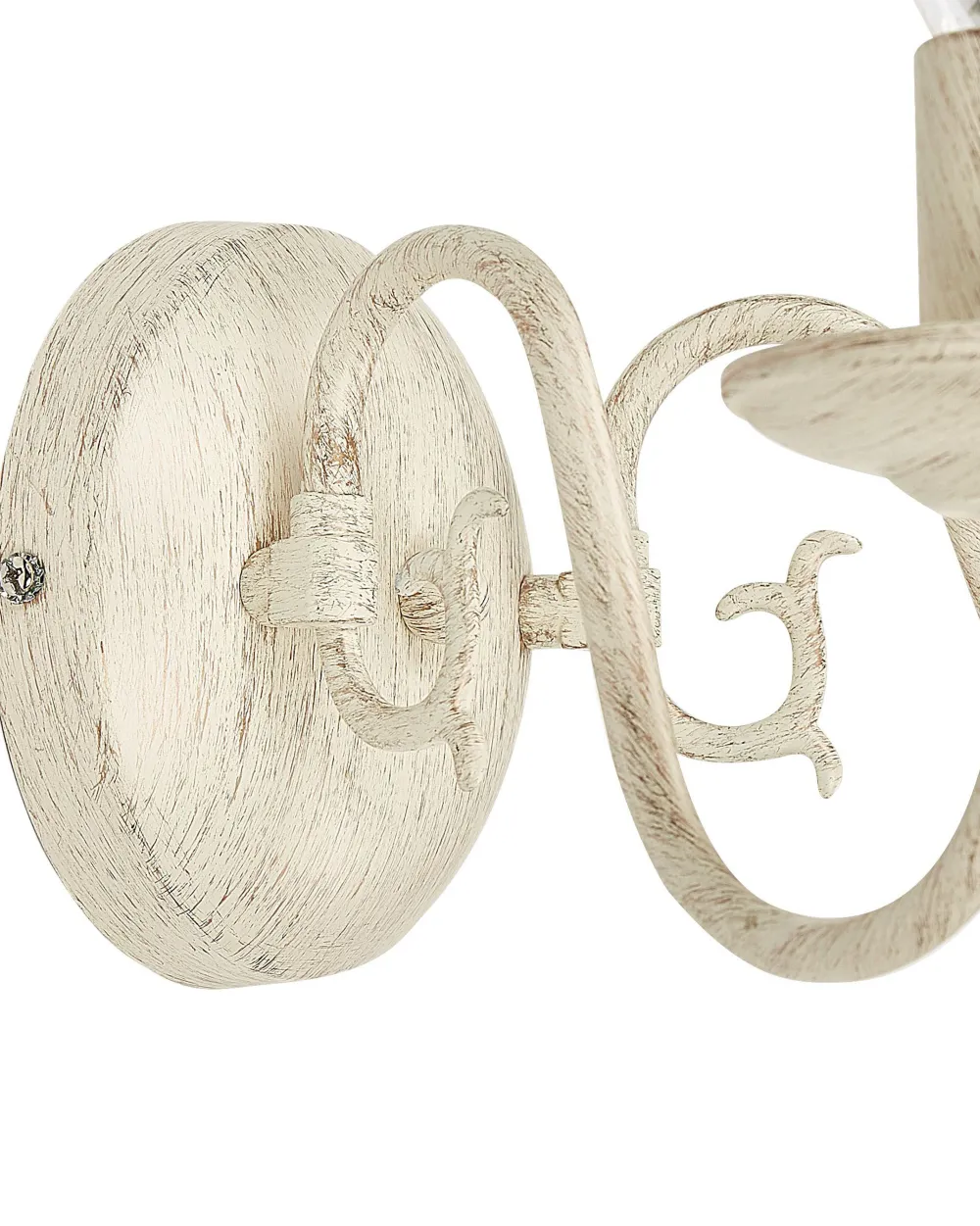 Store Beliani Seinavalaisin 2 Polttimoa Rauta Valkoinen Brithon