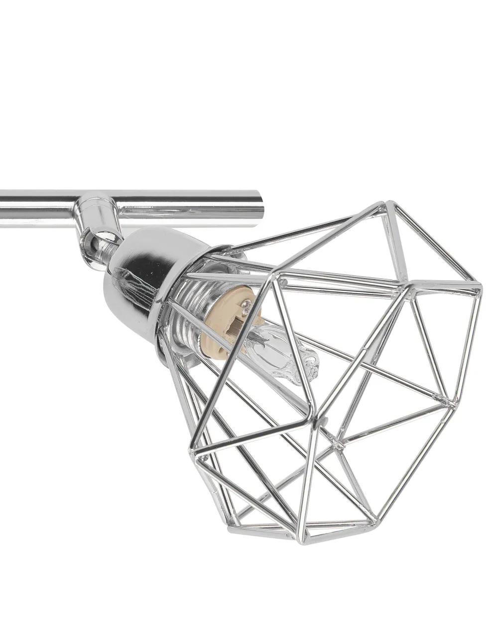 Valaisimet<Beliani Seinavalaisin 4 Polttimoa Metalli Hopea Erma