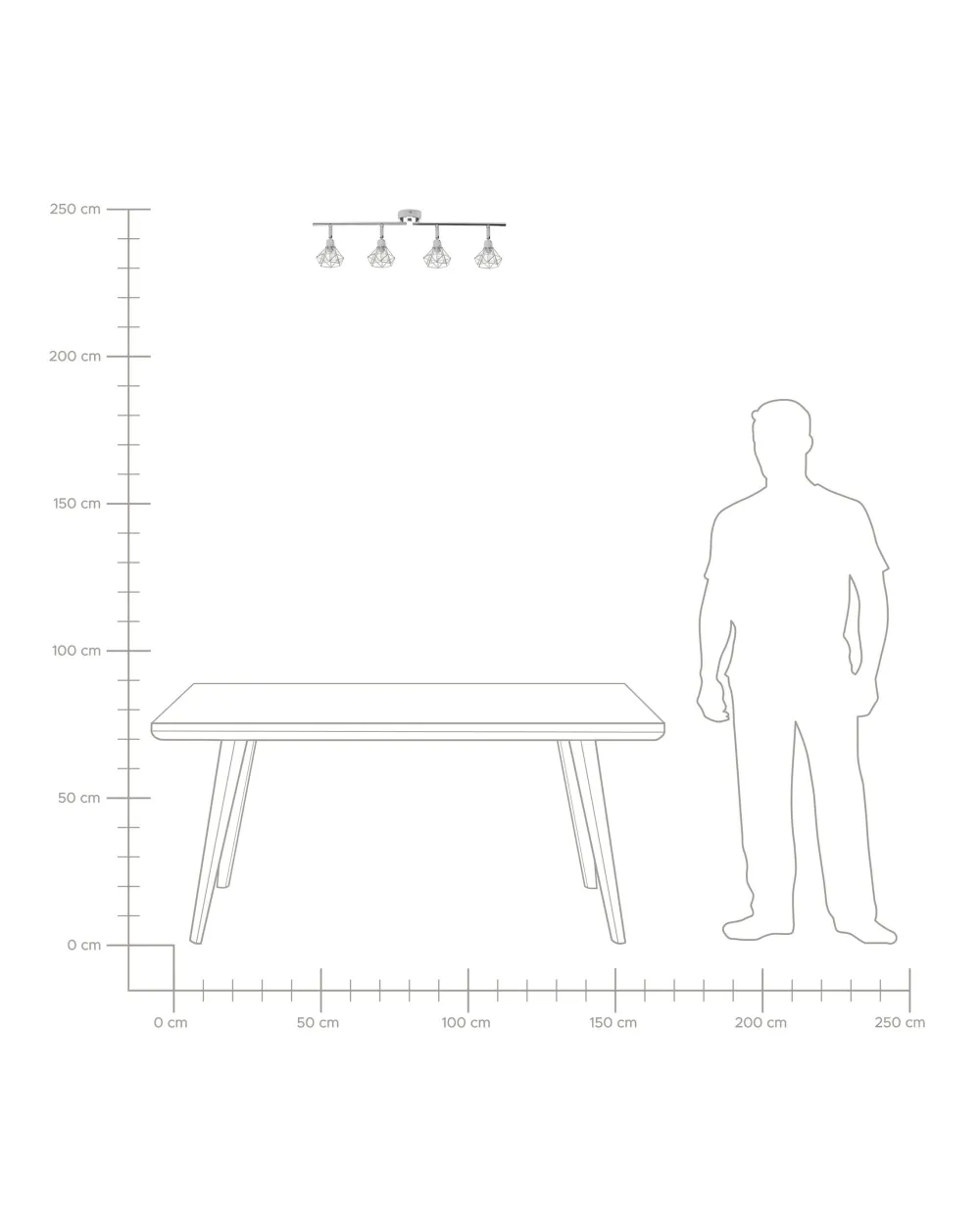 Valaisimet<Beliani Seinavalaisin 4 Polttimoa Metalli Hopea Erma