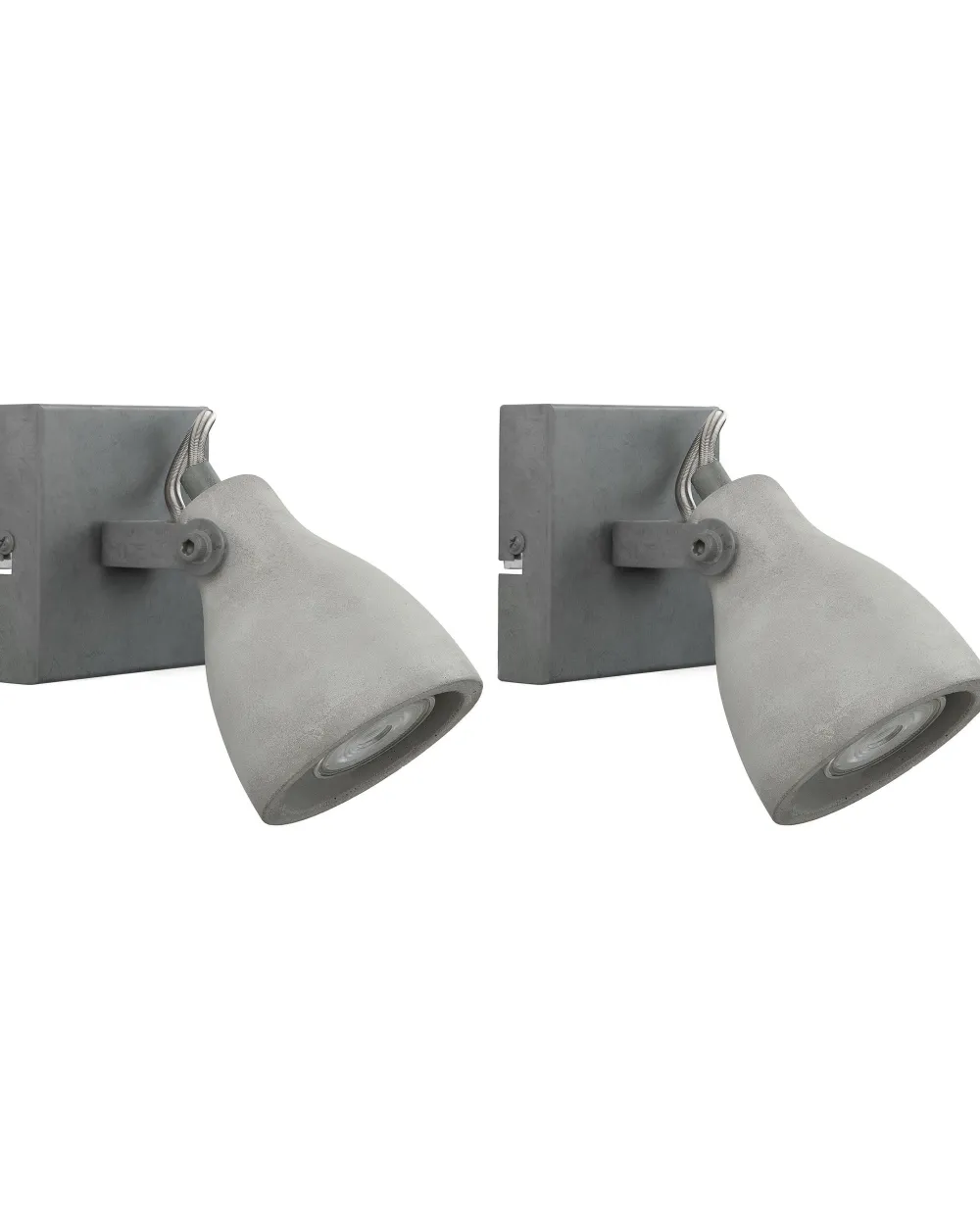 Valaisimet<Beliani Seinavalaisin Betoni Vaaleanharmaa 2 Kpl Mistago