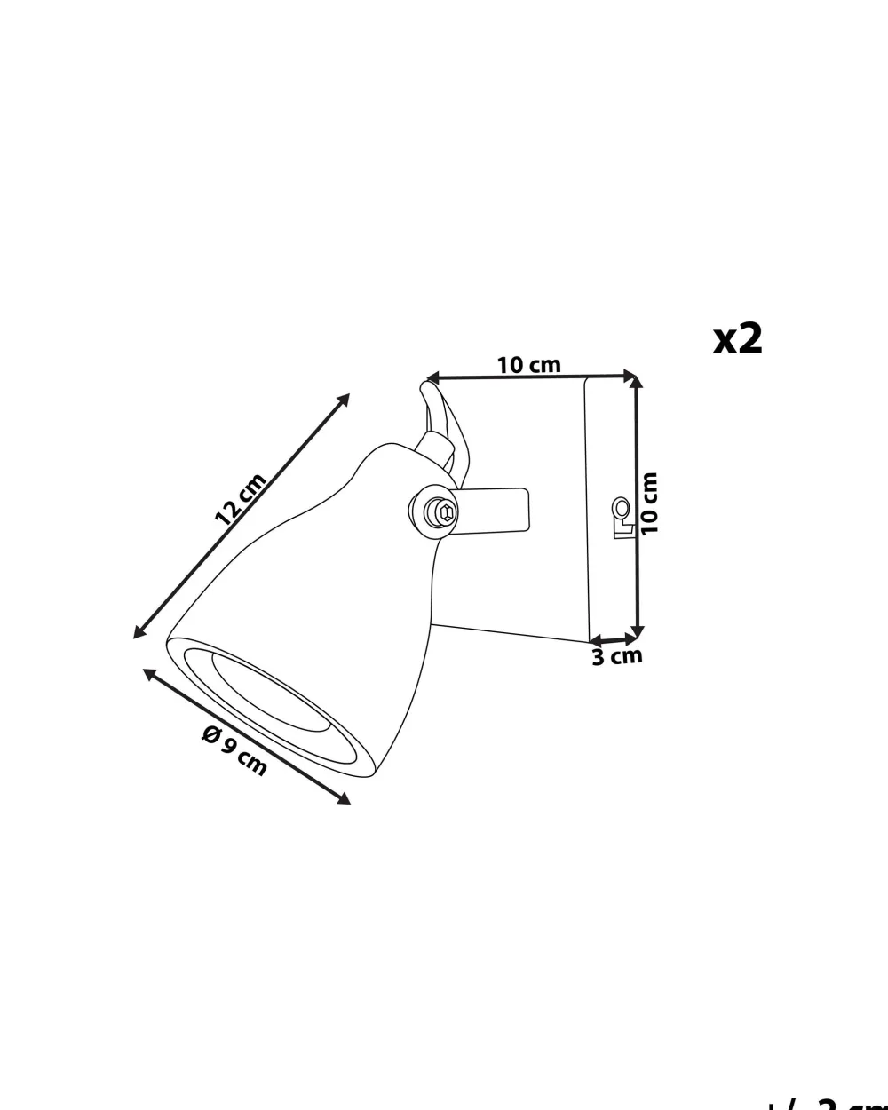 Valaisimet<Beliani Seinavalaisin Betoni Vaaleanharmaa 2 Kpl Mistago