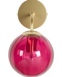 Valaisimet<Beliani Seinavalaisin Lasi Viininpunainen Boomi