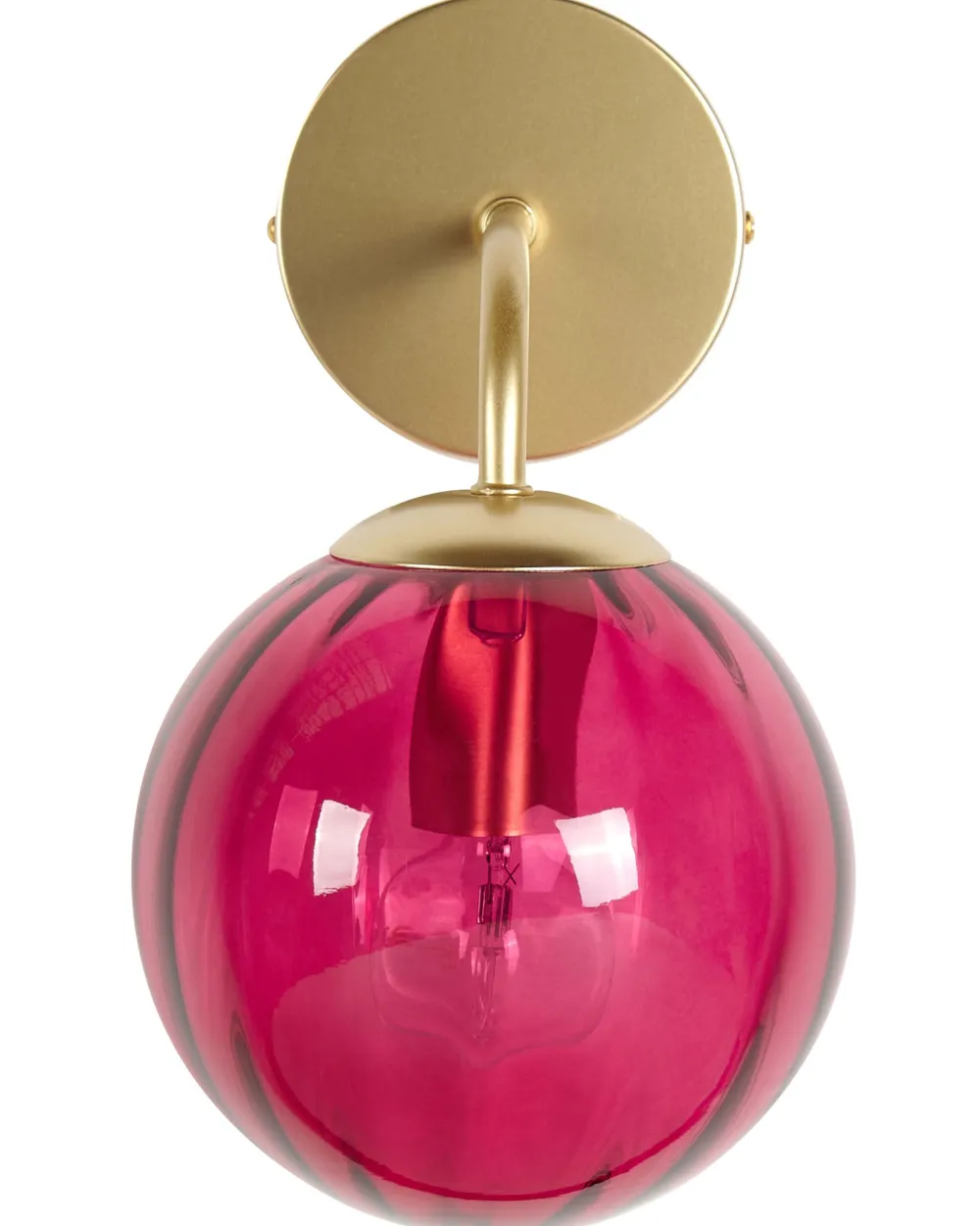 Valaisimet<Beliani Seinavalaisin Lasi Viininpunainen Boomi