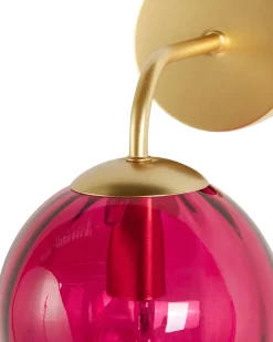 Valaisimet<Beliani Seinavalaisin Lasi Viininpunainen Boomi