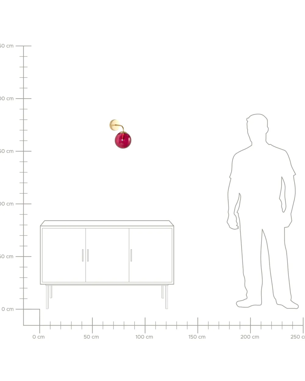 Valaisimet<Beliani Seinavalaisin Lasi Viininpunainen Boomi