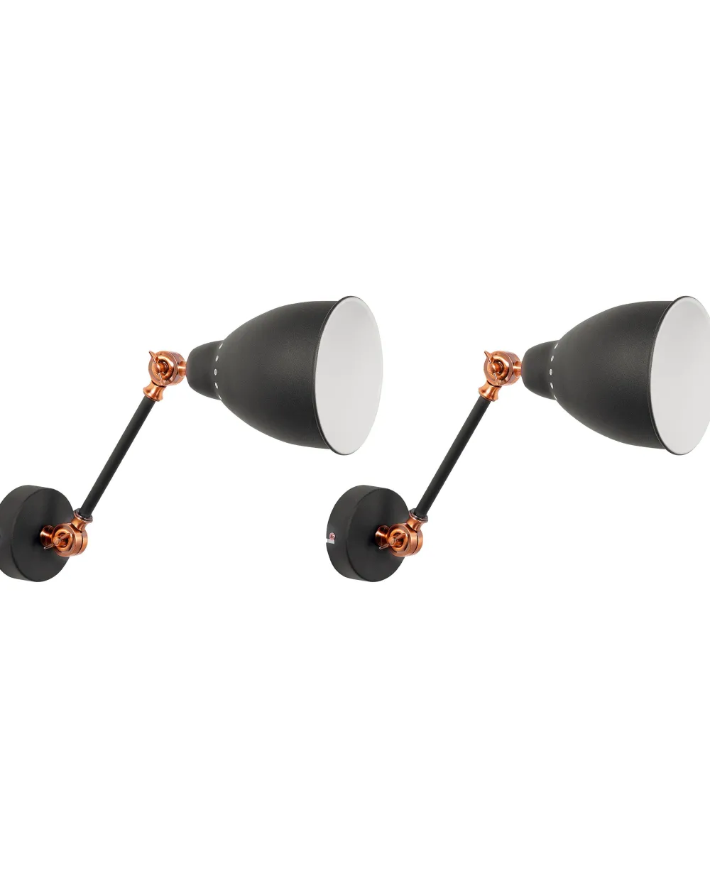 Valaisimet<Beliani Seinavalaisin Metalli Grafiitinharmaa 2 Kpl Mississippi