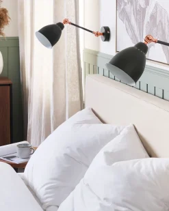 Valaisimet<Beliani Seinavalaisin Metalli Grafiitinharmaa 2 Kpl Mississippi