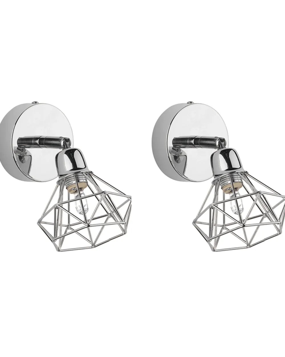 Valaisimet<Beliani Seinavalaisin Metalli Hopea 2 Kpl Erma