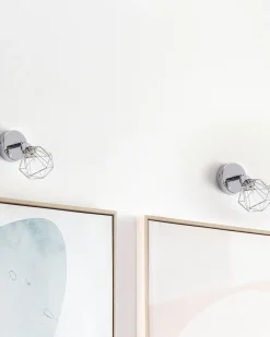 Valaisimet<Beliani Seinavalaisin Metalli Hopea 2 Kpl Erma