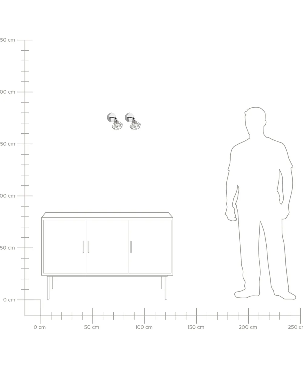 Valaisimet<Beliani Seinavalaisin Metalli Hopea 2 Kpl Erma