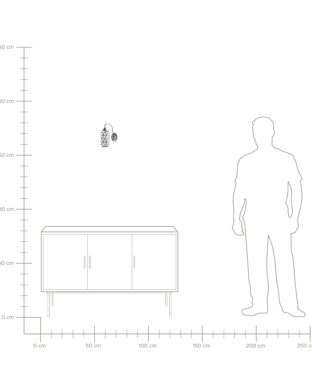 Valaisimet<Beliani Seinavalaisin Metalli Hopea Sysola