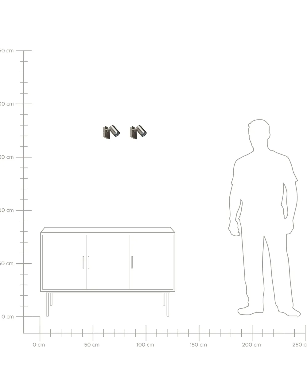 Discount Beliani Seinavalaisin Metalli Hopea 2 Kpl Klip