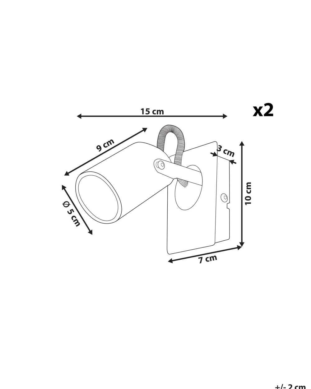 Discount Beliani Seinavalaisin Metalli Hopea 2 Kpl Klip