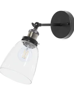 Clearance Beliani Seinavalaisin Metalli Kirkas/Musta 2 Kpl Lovat