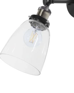 Clearance Beliani Seinavalaisin Metalli Kirkas/Musta 2 Kpl Lovat