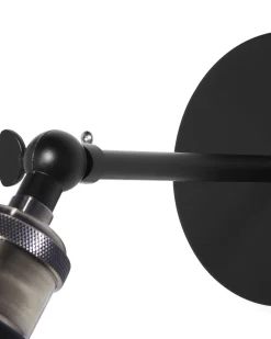 Clearance Beliani Seinavalaisin Metalli Kirkas/Musta 2 Kpl Lovat